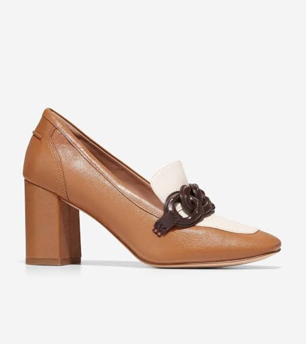 Cole Haan Chrystie Square Chain Loafer Women's 9.5 Classy Chic Career Office EUC